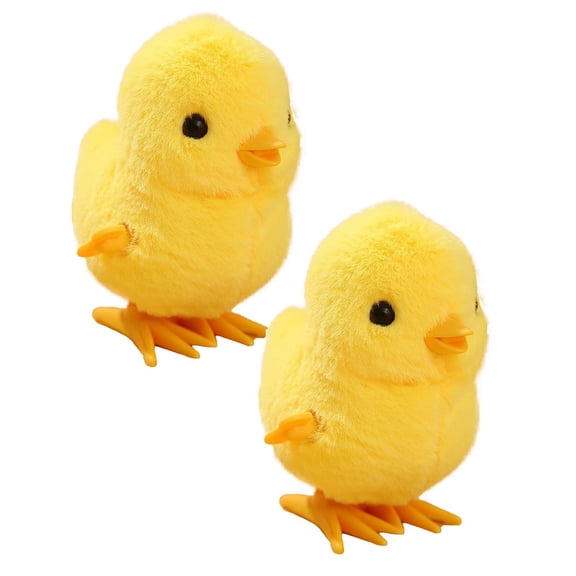 2PCS Random Color Plushy Wind Up Flip Puppy Chicken Bird Robot Dog That Dogs For Plastic，Spring Powered，Birthday For Boys And Girls Toy 9.5Cmx8.5Cmx6.5Cm Plush Gift