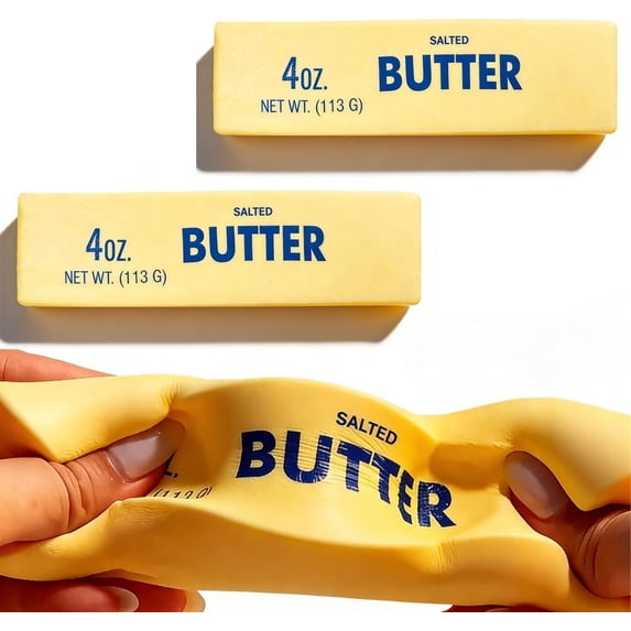 2PCS Realistic Butter Squishy Stick, Slow Rising Butter Squishy Gifts