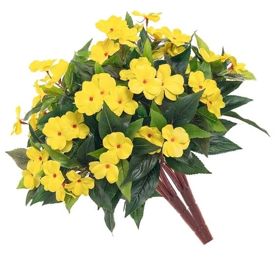 2PCS Realistic Silk Balsamina Flowers, Faux Impatiens Stems for Home ...