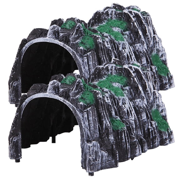 2PCS Realistic Stone Cave Tunnel For Model Train Set Tunnel Scene Accessories for Racing Cars And Tracks