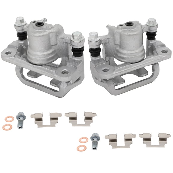 2PCS Rear Driver & Passenger Side Disc Brake Calipers (w/Bracket) 1 Piston 2002-2006 2013-2018 for Nissan for Altima 2.5L 2003-2007 2019 for Nissan for Maxima 3.5L