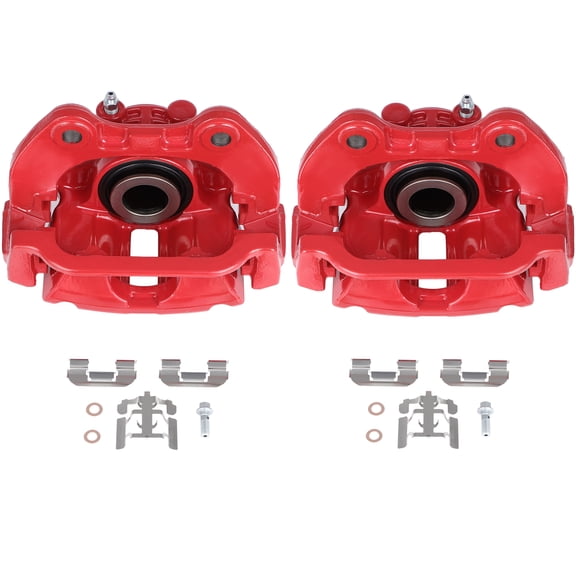 2PCS Rear Driver & Passenger Side Disc Brake Calipers (w/Bracket) 1 Piston 2002 for Chevy Avalanche 1500 5.3L 2003-2005 for Chevy Astro 4.3L