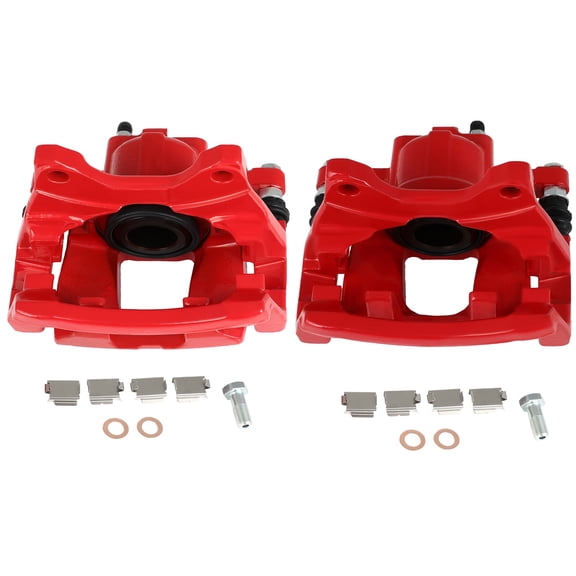 2PCS Rear Driver & Passenger Side Disc Brake Calipers (w/Bracket) 1 Piston 2018 for Jeep Wrangler JK 3.6L 2007-2011 for Jeep Wrangler 3.8L