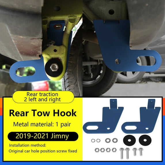 2PCS Rear Left & Right Trailer Hitch For Suzuki Jimny JB64W JB74 2019-23 Blue #1