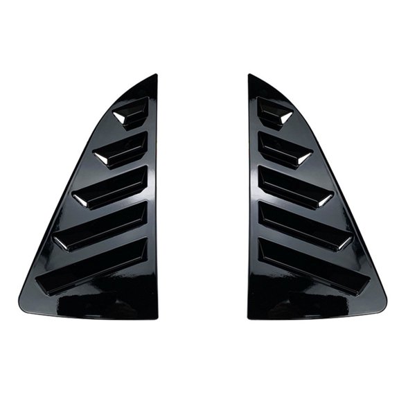 2PCS Rear Window Shutter Trim Strips For Polo MK5 6R 6C 2011-2018 Black ABS Decorative Louvers Car Exterior Styling Cover Easy Install Protective Barrier Sleek Fit 33X19x6cm