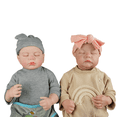 2PCS Reborn Baby Dolls Girl 18 Inch Realistic Newborn Baby Doll Full