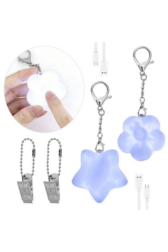 2PCS Rechargeable Purse Light Handbag Light,Love Wallet Tote Bag Touch Sensing Night Lights for Inside Purse, Heart Purses Lights Keychain,Rechargeable LED Automatic Glow Lamp for Valentine