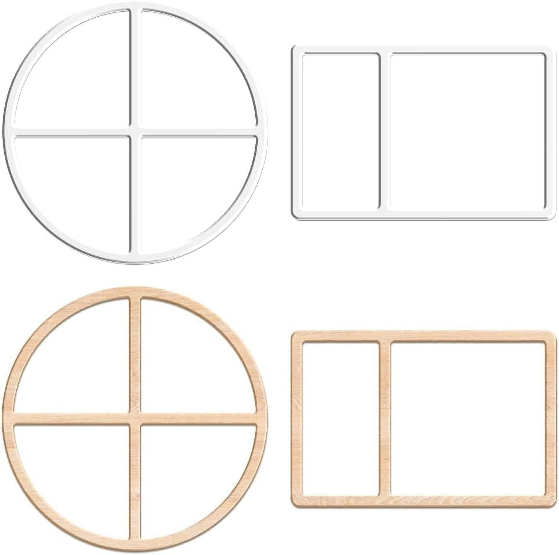 2PCS Rectangle 2 Pocket Valet Tray Router Templates Round 4 Pocket ...