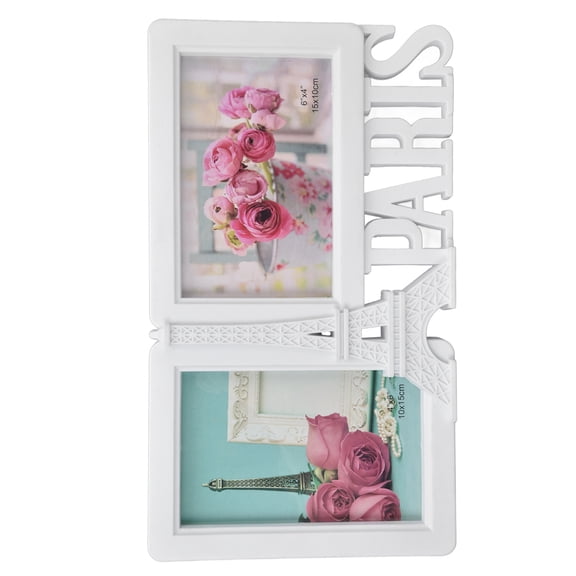 2PCS Rectangle Photo Frame Home Decorative Photo Frame 2 Hole Wedding Picture Frame for Bedroom Party
