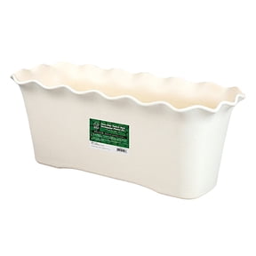 2PCS Rectangular Planter Box, 12x5.3x5 Inch Wave Edge Flower Pot, Terracotta Color Container for Indoor Outdoor Windowsill, Garden Balcony, Herbs and Succulents