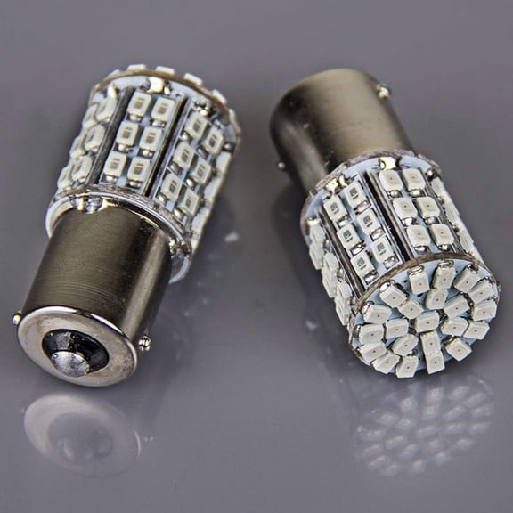 2PCS Red 1156 1141 BA15S LED Bulbs Back Up Reverse Tail Brake Turn Signal Lights