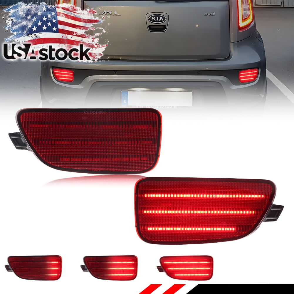 Universal 51 Inch LED Spoiler Brake Light Strip - Smoked Lip Kit With Turn Signals & Running Lights
