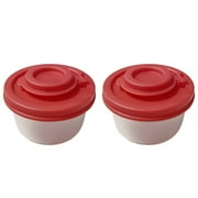 2PCS Red Small Salt And Pepper Shakers For On The Go, Clearance, Mini Shaker Set For Salt And Pepper With Lid To Take With You, Perfect For Travel, Camping And To-Go,Salt Shakers Kitchen Utensils