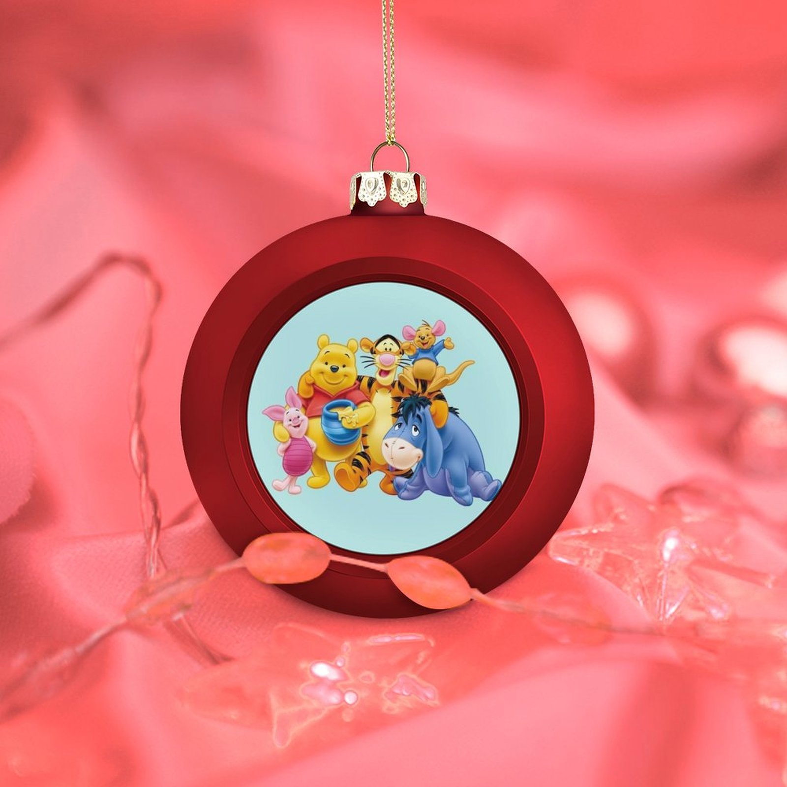 2PCS Redstyle Cartoon Disney Winnie The Pooh Anime Christmas Ball 2.4