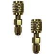thumbnail image 1 of 2PCS Refrigerant Brass Adapter, AC Refrigerant Adapter for Refrigerant Tanks Mini Split Systems, Vacuum Pump & Gauge Hose Connector, 1 of 5