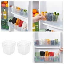 2PCS Refrigerator Door Organizer Box, Refrigerator Side Door Storage Food Sorting Garlic Crisper Functional Seasoning Separation Storage