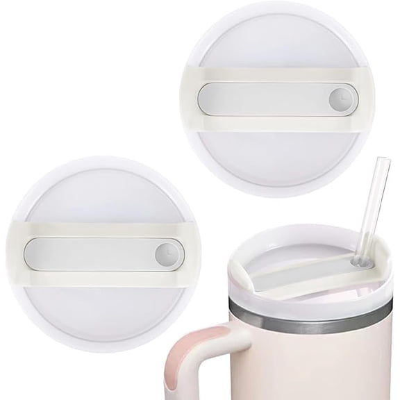 2PCS Replacement Lids For Stanley 40oz Tumbler - No Leakage Lids With Straw Hole