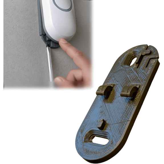 2PCS Replacement Mounting Plate Compatible with Honeywell Home Door Buttons, Compatible with Lockable Models, Secure Mounting Backplate (black)