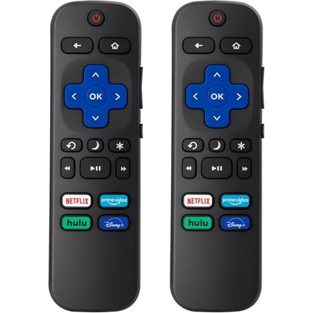 2PCS Replacement Remote Control Compatible for Roku TV,for TCL Roku/for Hisense Roku/for Onn Roku(Not for Roku Stick,Box and Players)