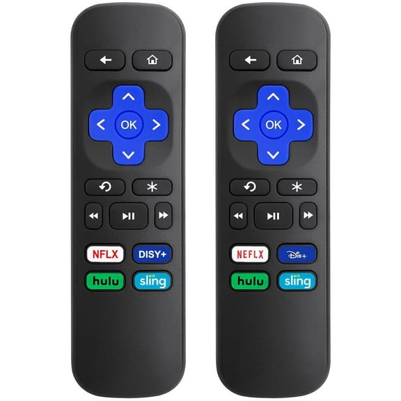2PCS Replacement Remote Control Only for Roku Box, Universal Replaced Remote for Roku 1 2 3 4(HD,LT,XS,XD), for Roku Express/Premiere/Player (Not for Roku Stick and TV)