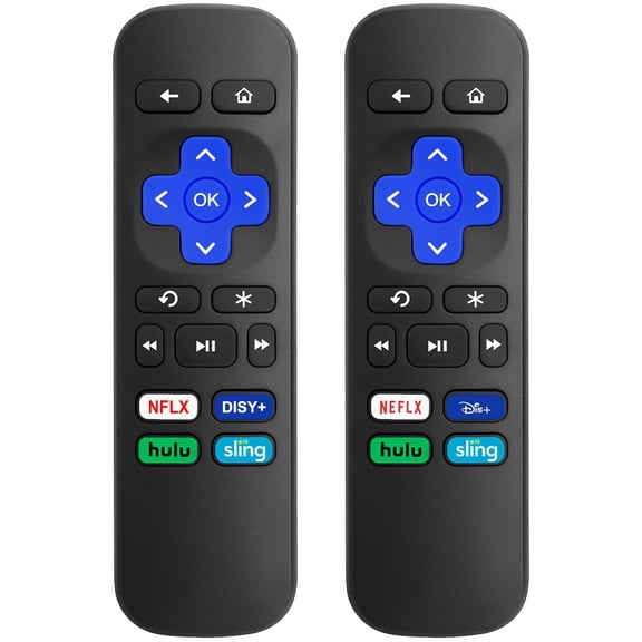 2PCS Replacement Remote Control Only for Roku Box, Universal Replaced Remote for Roku 1 2 3 4(HD,LT,XS,XD), for Roku Express/Premiere/Player (Not for Roku Stick and TV)