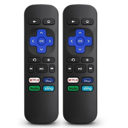 2PCS Replacement Remote Control for Roku Express,for Roku Box, for Roku Premiere,for Roku 1,2,3,4 (HD,LT,XS,XD),(NOT for Roku Stick, Roku TV)