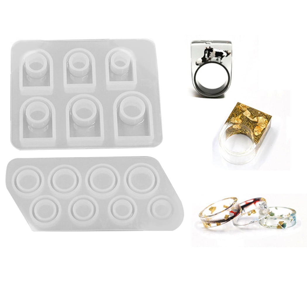 2PCS Resin Casting Mold Creative Silicone Art Mold Jewelry Casting