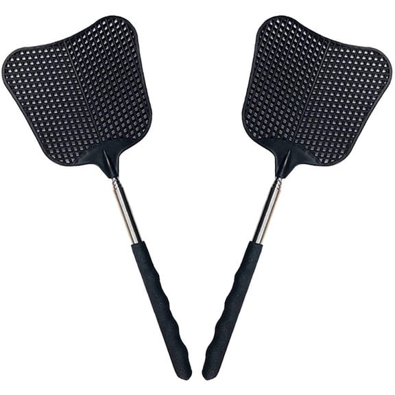 2PCS Retractable Fly Swatters, Heavy Duty Telescopic Insect Swatter Set, Extendable Manual Bug Zapper for Flies Mosquitoes Indoor Outdoor Use