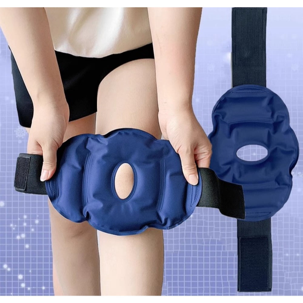 2PCS Reusable Knee Ice Pack Wrap Ice Pack for Knee Adjustable Cold Compress Cold Therapy Gel Pads for Pain Relief Sports Injuries