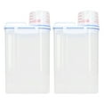 2PCS Rice Storage Container 2.5L Plastic Rice Dispenser Bin with Pour