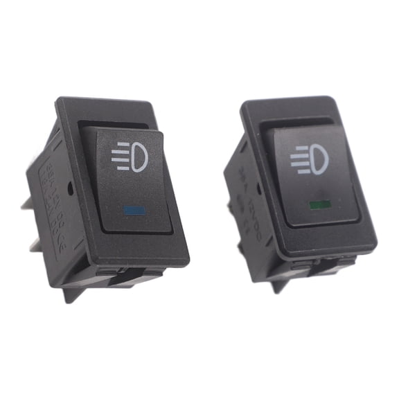 2PCS Rocker Switch 12V 35A 4-Pin LED Indicator ON-OFF for Fog Lamp Work Light Bar Boat Car Vehicle Marine Automotive Electrical