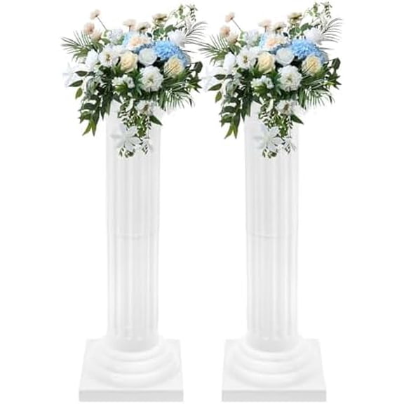 2PCS Roman Column, 35 Inch White Wedding Column, Roman Pillar stand Decorative Columns for Wedding Party Christmas Birthday Home Decoration$$Home Decor, Kitchen, & Other