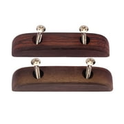 2PCS Rosewood Bass Guitar Thumb Rest Finger Rest Guitar Accessories Thumb Buckle(Coffee)