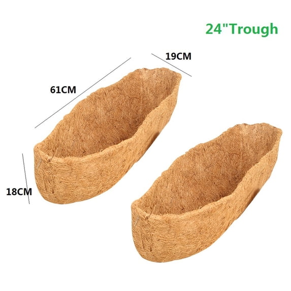 2PCS Round Hanging Basket Liner Coconut Fiber Replacement Flower Basket