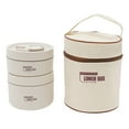 thumbnail image 1 of 2PCS Round Lunch Box Portable Insulated Lunch Container Set Stainless Steel Bento Box, 1 of 34
