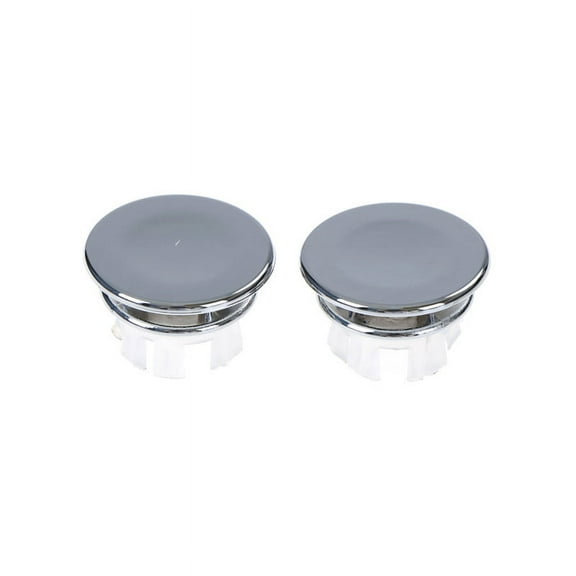 2PCS Round Overflow Cover Tidy Trim Chrome Bathroom Basin Sink Spare Replacement