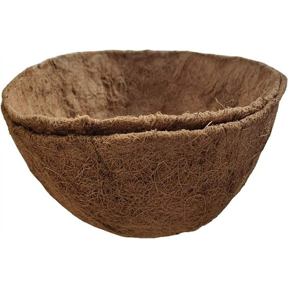 2PCS Round Replacement Coco Liner for Hanging Basket, 12 inch Coconut Fiber Plant Basket Liner for Garden Planter Flower Pot (12 inch Round)