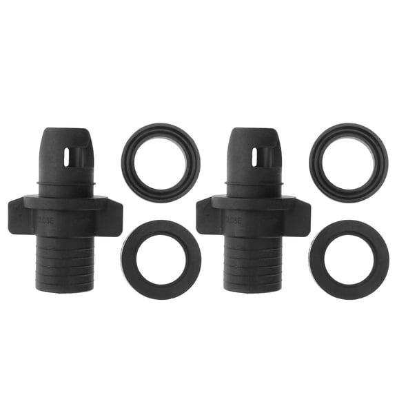 Pump adapter 2PCS Rubber Boat Air Connector Inflatable Boat Air Adapter(Black)