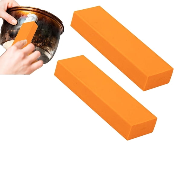 2PCS Rust Removal Eraser, Stainless Steel Stain Remover, Rubber Knives Rust Removers, Scratch Remover Eraser, Stainless Steel Decontamination Tool, for Faucet, Kettle, Cutlery