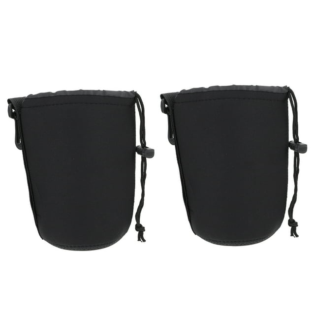 2PCS SLR Camera Lens Pouch for DSLR Camera Lens Neoprene Lens Container ...