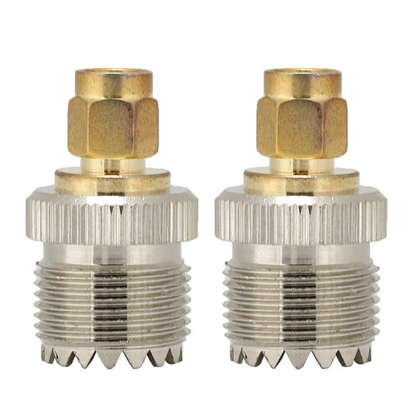 2PCS SMA Male to UHF Female Adapter Head Converter for Antenna/Telecommunications/CCTV