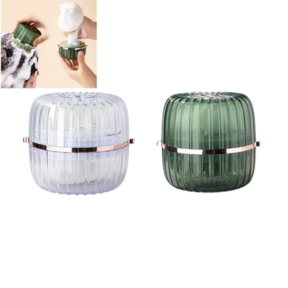 2PCS Scalp Massager Bristle Brush Set for Relaxing Foam Head Wash