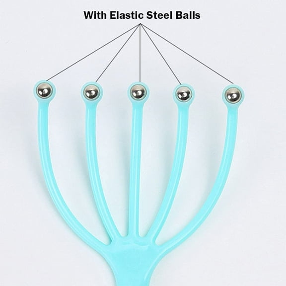 2PCS Scalp Massager, Protable Hand Held SPA Head Massager, for Deep Relaxation & Stress Reduction in The Office Home SPA, Stimulates Blood Circulation in The Head to Promote Hair Growth(Blue+Pink)