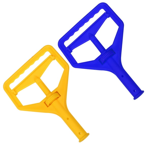 Tineasur Screw On Mop Head Clamp Mop Head Assorted Color 2PCS For Office Cleaning