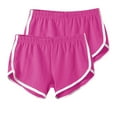 thumbnail image 1 of 2PCS Seamless Yoga Shorts Casual Summer Sports Shorts Workout Yoga Shorts Active Shorts on Clearance,Hot Pink M, 1 of 2