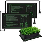 2PCS Seedling Heat Mat, 10"x 20.75" Waterproof Plant Heating Mat for Indoor Home Warm Gardening Seed Starting Hydroponic