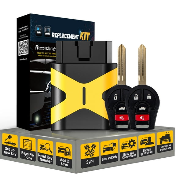 2PCS Self Programmable Key Fob Remote Replacement for Infiniti EX35 FX45 QX56/Ni-ssan Armada Rogue Sentra 46 Chip with FCC: CWTWB1U751