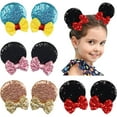 thumbnail image 1 of 2PCS Sequin Ears Hair Clips with Alligator Clips Hair Accessories for Theme Costume Party Decoration for Toddlers Girls, 1 of 2
