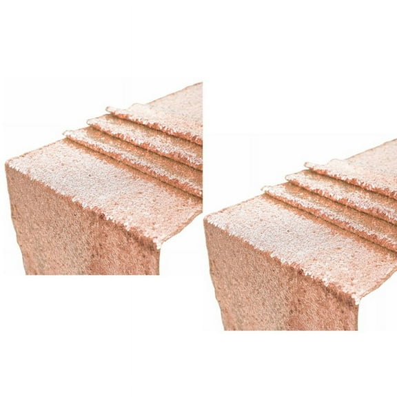 2PCS Sequin Table Runner Copper Glitter Runner for Birthday Supplies Wedding Bachelorette Holiday Celebration