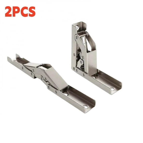 2PCS/Set 90 Degree Folding Door/Shelf Hinge Hidden Bracket Table Holder Furniture Parts 90/180 Degree Flat Sprung Folding Hinges